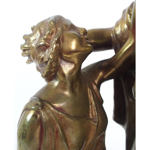 173 - A French gilt cast bronze statue  Modele Sur Platre  after Georges Colin (French  1876-1917)