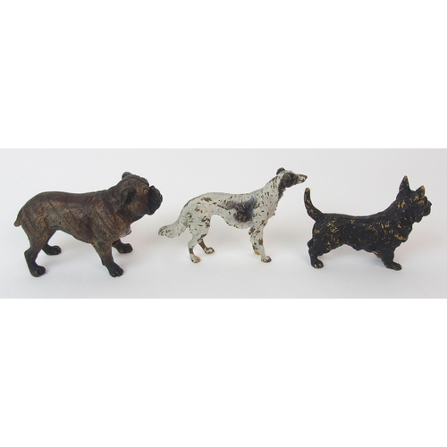 188 - A collection of cold painted bronze animal studies  likely Austrian