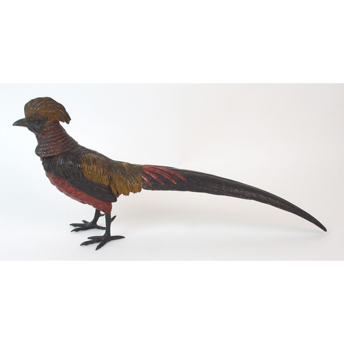 189 - Five cold painted bronze figures of birds  likely Austrian