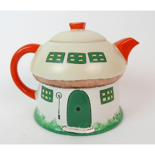 193 - A Shelley three-piece enamelled porcelain Boo Boo tea set  designed by Mabel Lucie Atwell