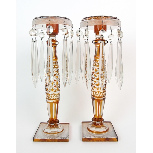 195 - A suite of Bohemian-style cut glass table articles