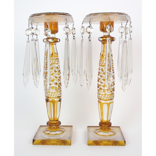 195 - A suite of Bohemian-style cut glass table articles