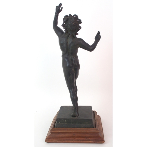 197 - A patinated cast bronze figure of a saytr