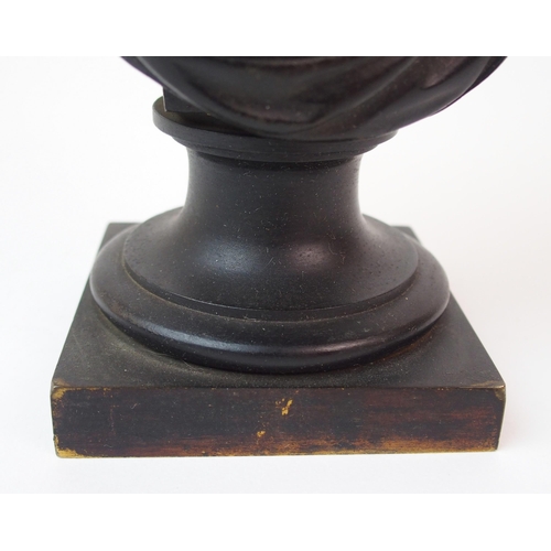 202 - A Continental patinated bronze bust of Mercury