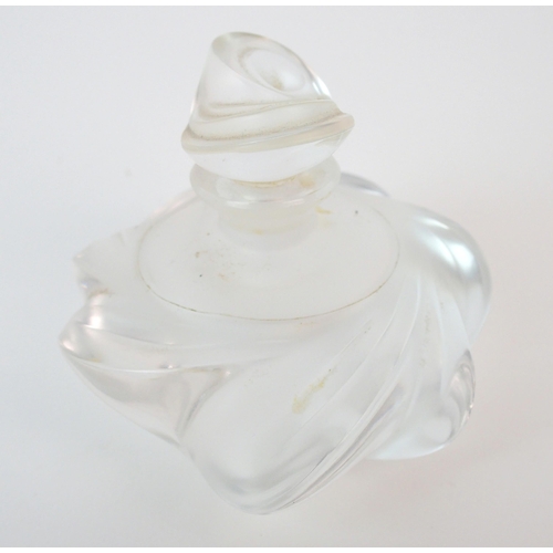 206 - A Lalique moulded glass Samoa perfume bottle and a cut glass atomizer