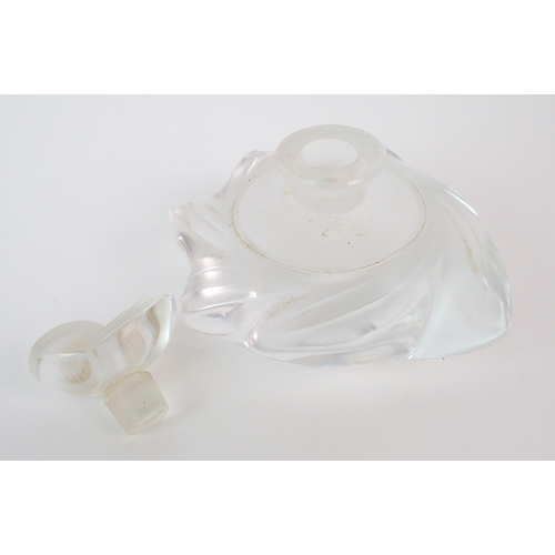 206 - A Lalique moulded glass Samoa perfume bottle and a cut glass atomizer