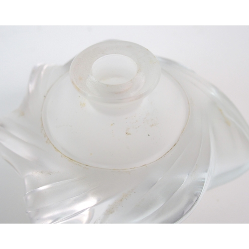 206 - A Lalique moulded glass Samoa perfume bottle and a cut glass atomizer