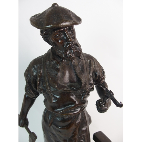 215 - A patinated cast spelter figure