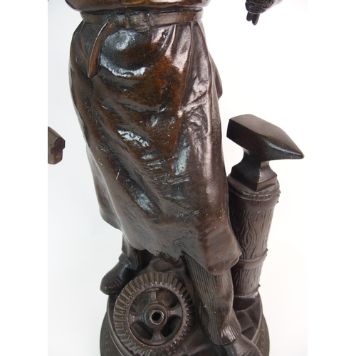 215 - A patinated cast spelter figure