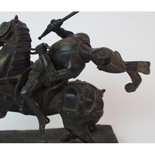 234 - A pair of cast patinated bronze figures