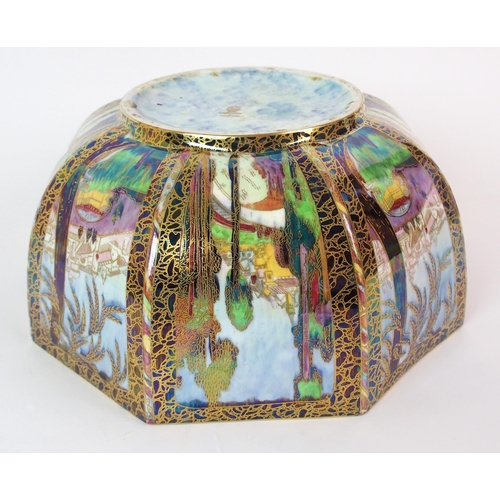 237 - A Wedgwood Fairyland Lustre octagonal centrebowl  by Daisy Makeig-Jones