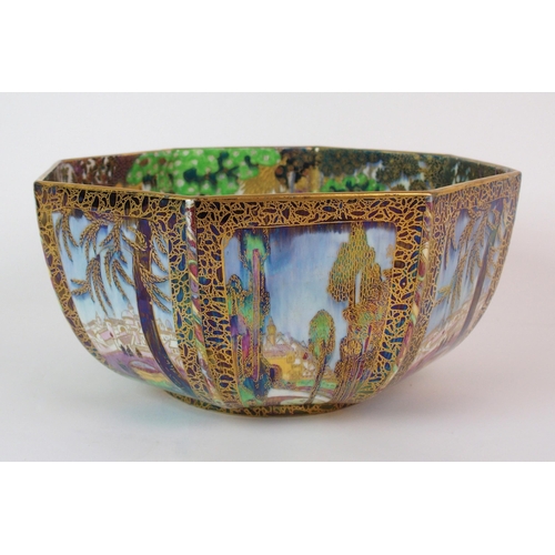 237 - A Wedgwood Fairyland Lustre octagonal centrebowl  by Daisy Makeig-Jones