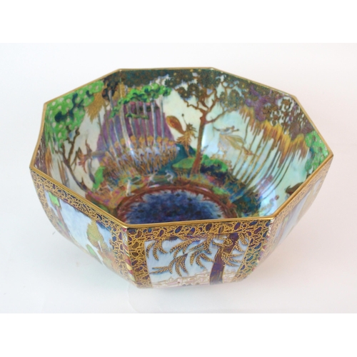 237 - A Wedgwood Fairyland Lustre octagonal centrebowl  by Daisy Makeig-Jones