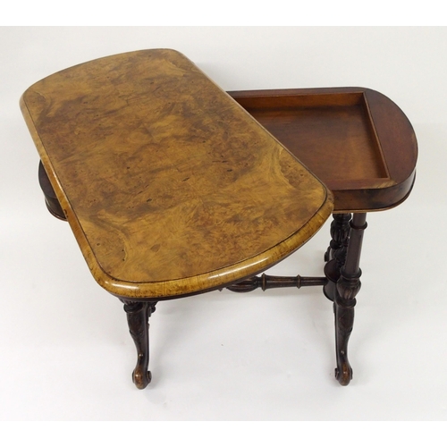 307 - A Victorian walnut card table