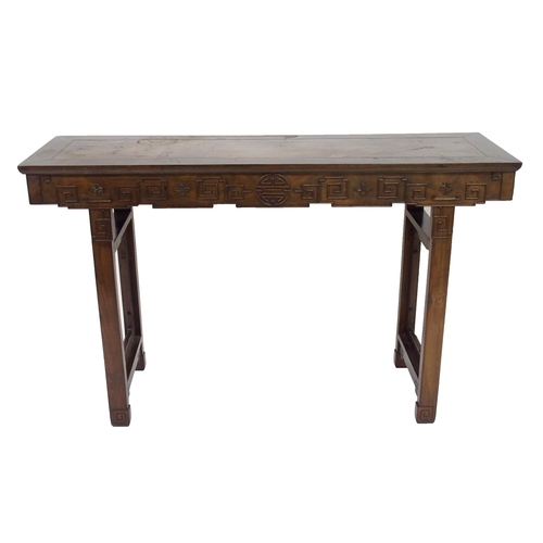 308 - A Chinese hardwood alter table