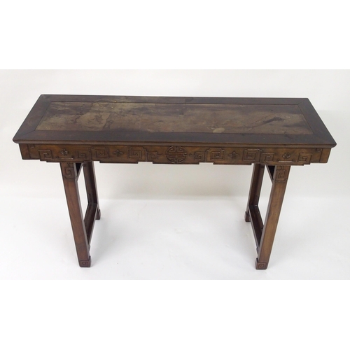 308 - A Chinese hardwood alter table