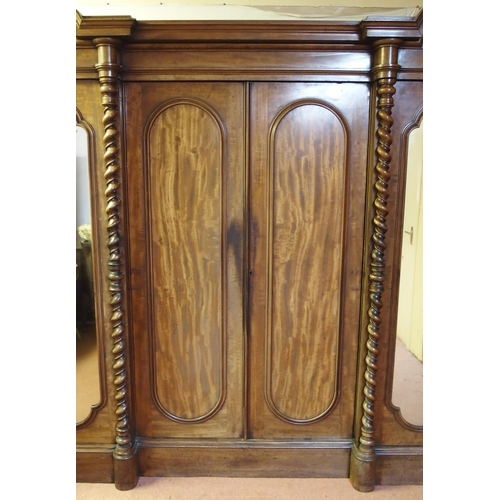 319 - A Victorian mahogany wardrobe