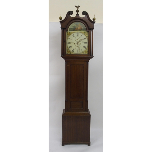 322 - An oak longcase clock