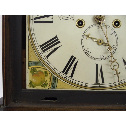 322 - An oak longcase clock