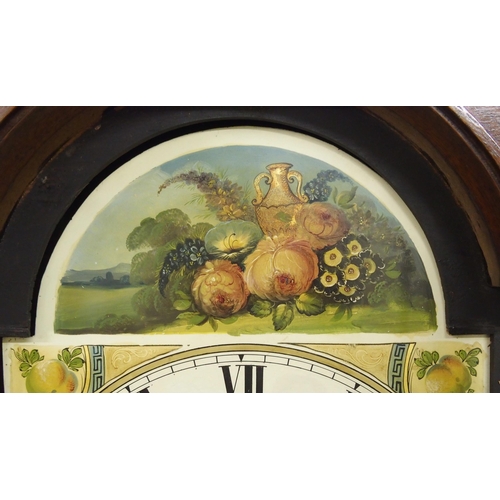 322 - An oak longcase clock