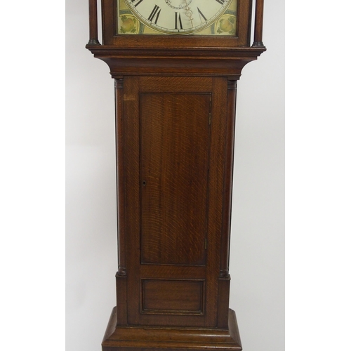 322 - An oak longcase clock