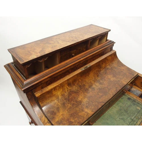 327 - A Victorian walnut Davenport