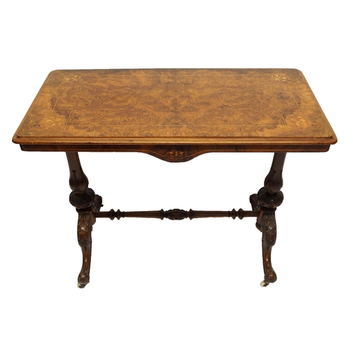 328 - A Victorian walnut rectangular occasional table