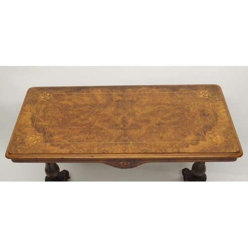 328 - A Victorian walnut rectangular occasional table