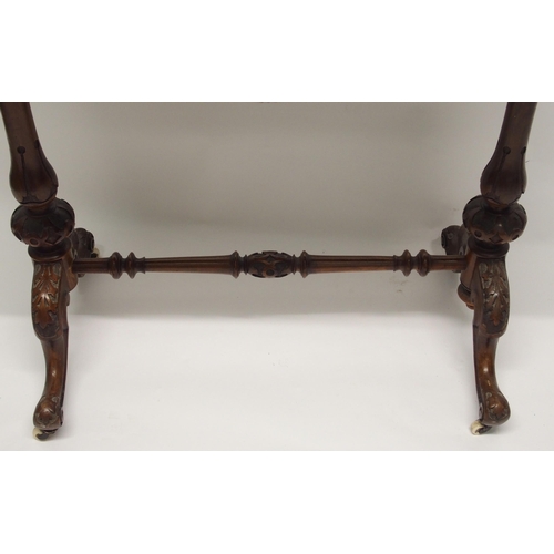 328 - A Victorian walnut rectangular occasional table