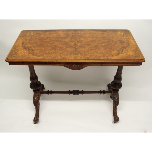 328 - A Victorian walnut rectangular occasional table