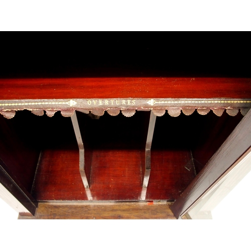 330 - A Victorian rosewood music cabinet