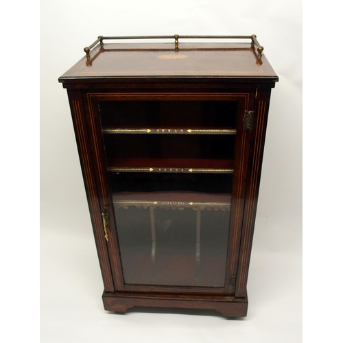 330 - A Victorian rosewood music cabinet