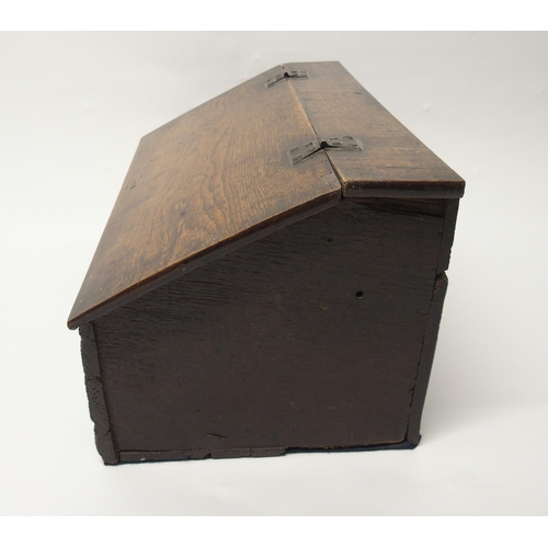 331 - A late 17th Century oak bible box