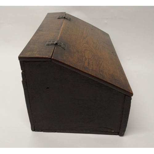 331 - A late 17th Century oak bible box