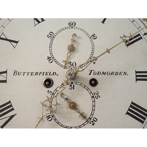 334 - A mahogany and ebony strung longcase clock