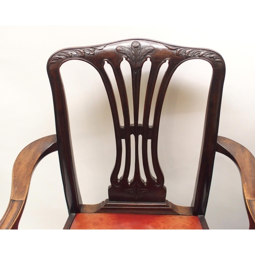 335 - A set of eight mahogany dining chairs including two carvers