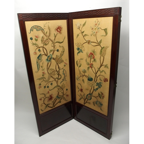 338 - A mahogany three fold draft screen