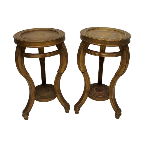 340 - A pair of giltwood plant pedestals