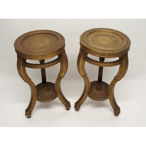 340 - A pair of giltwood plant pedestals