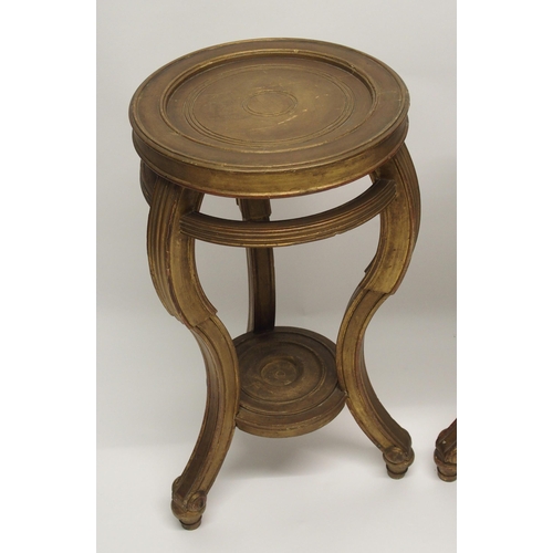 340 - A pair of giltwood plant pedestals