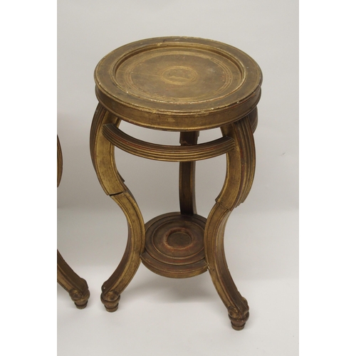 340 - A pair of giltwood plant pedestals