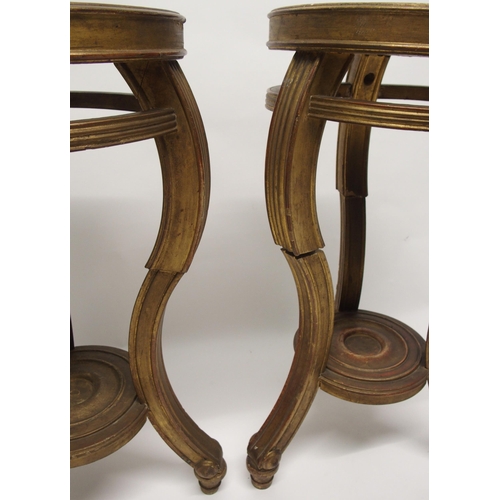 340 - A pair of giltwood plant pedestals