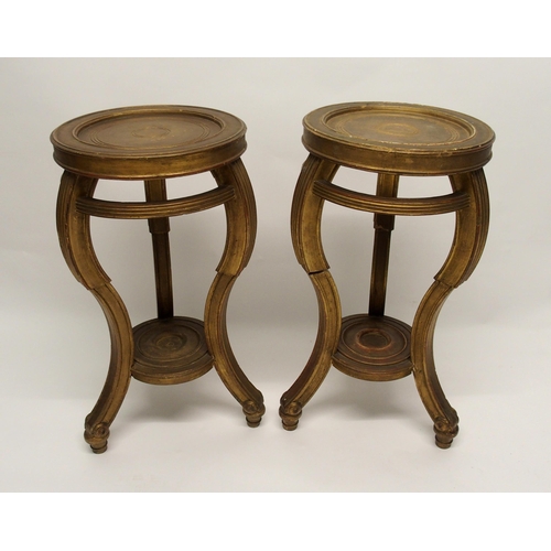 340 - A pair of giltwood plant pedestals