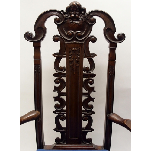 341 - A pair of stained parlour chairs