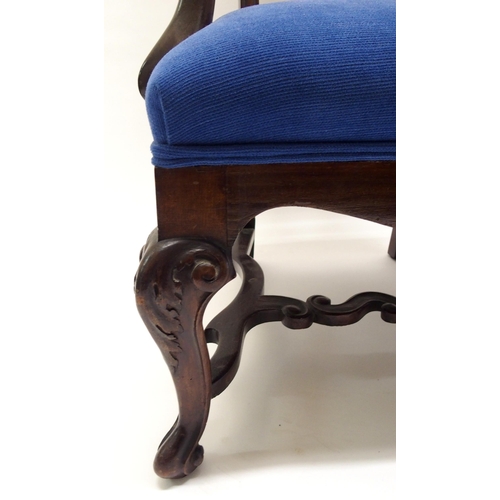 341 - A pair of stained parlour chairs