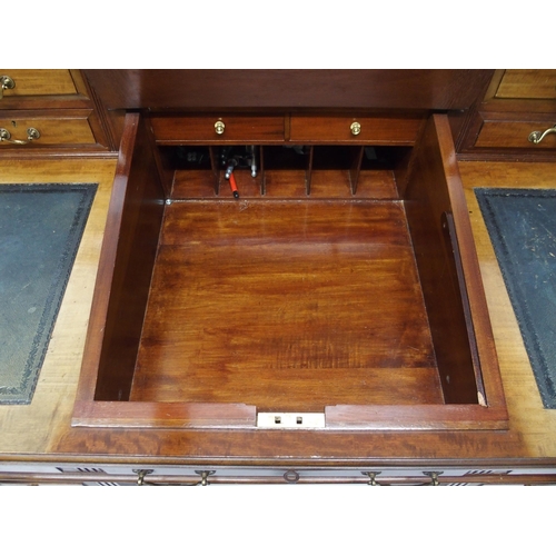 342 - A Victorian mahogany pedestal writing desk