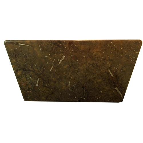 343 - A rectangular Fossilised Morocco marble table top