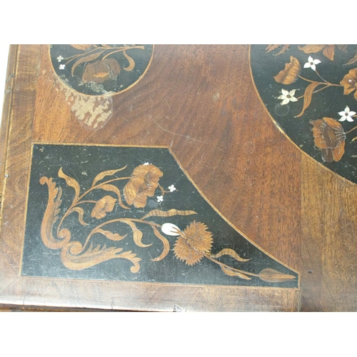 344 - An English marquetry and walnut dressing table