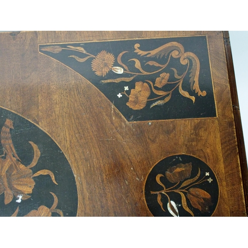 344 - An English marquetry and walnut dressing table