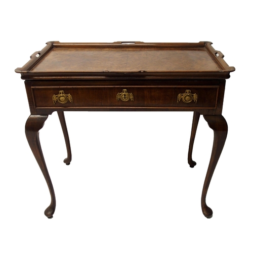 345 - A walnut tray top side table